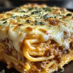 Baked Cream Cheese Spaghetti Casserole