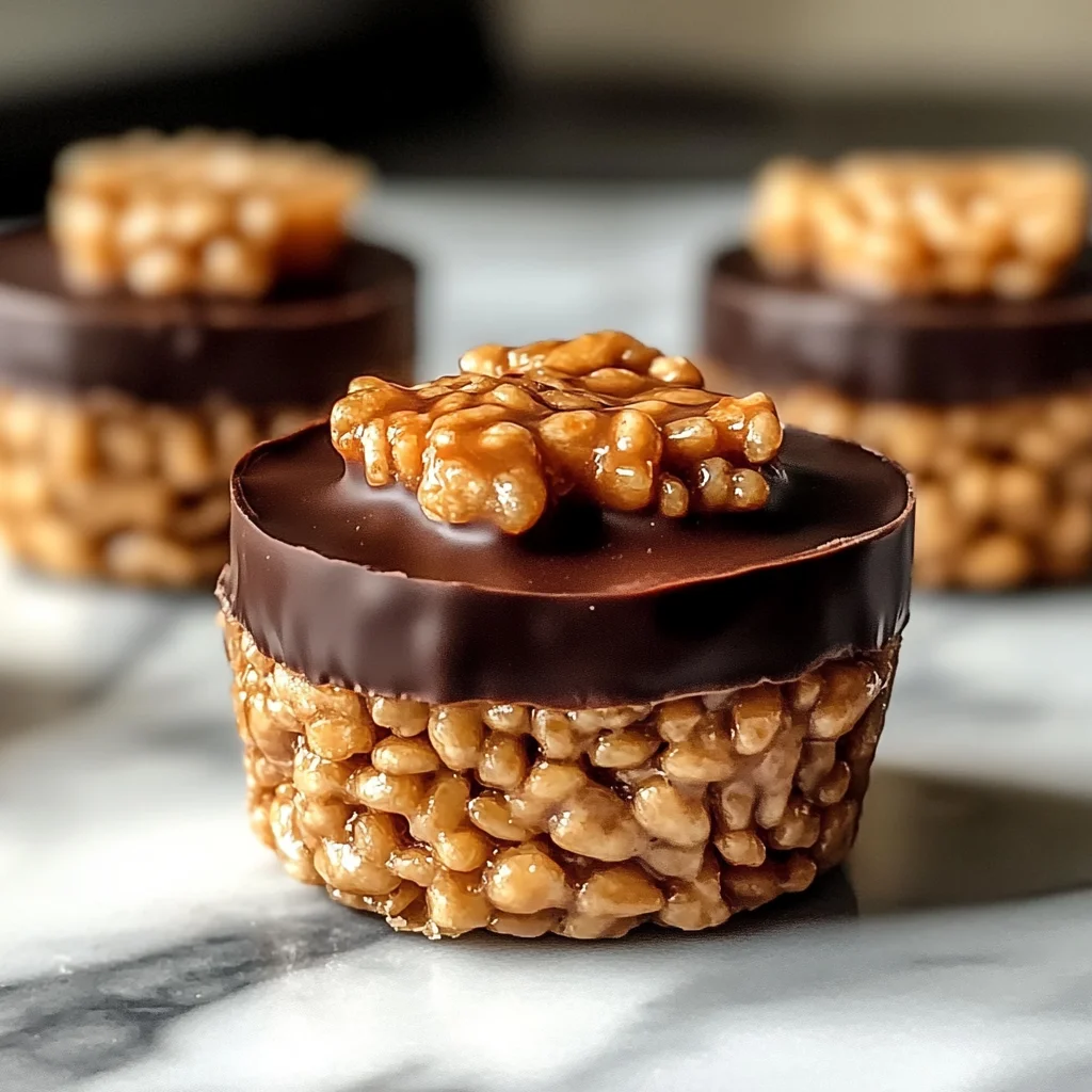 Chocolate Peanut Butter Rice Krispie Cups