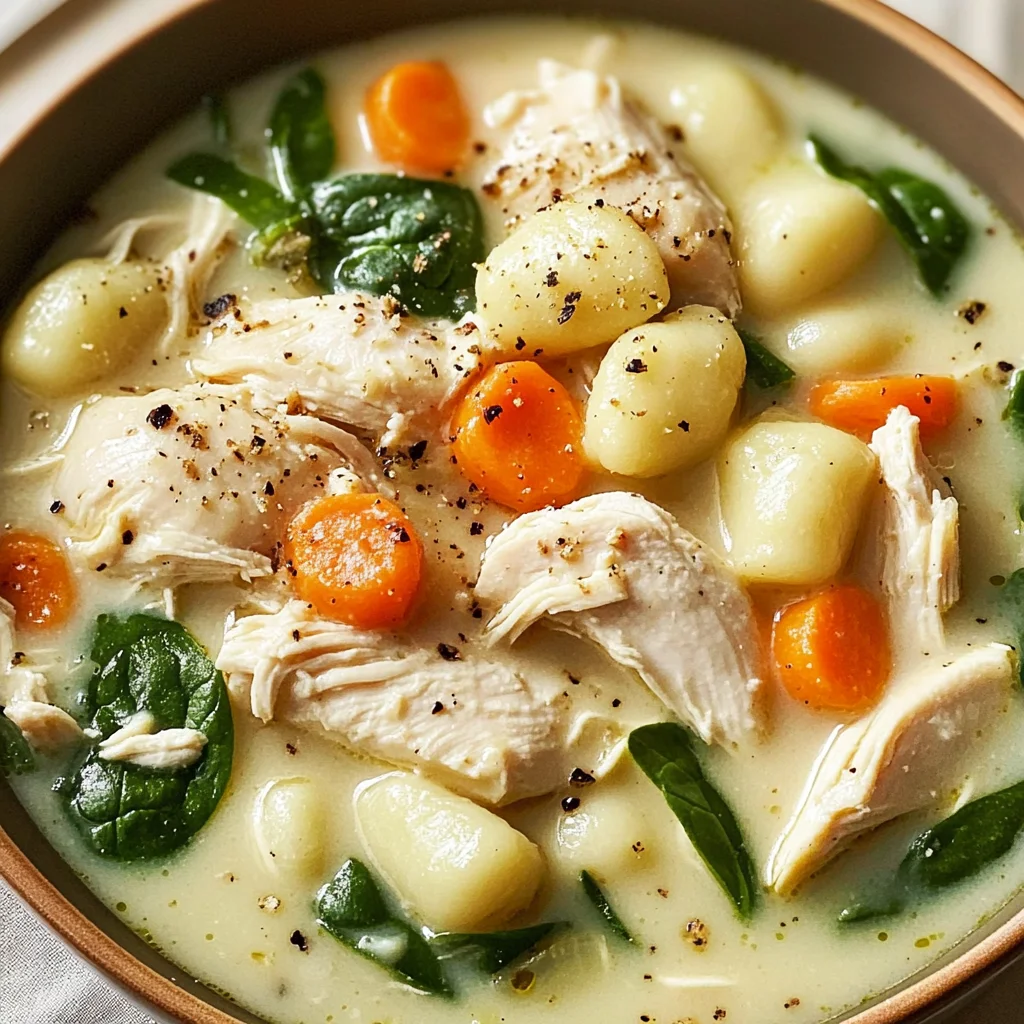 Creamy Crockpot Chicken Gnocchi Soup