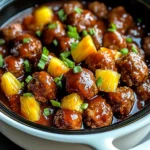 Crockpot Hawaiian Meatballs