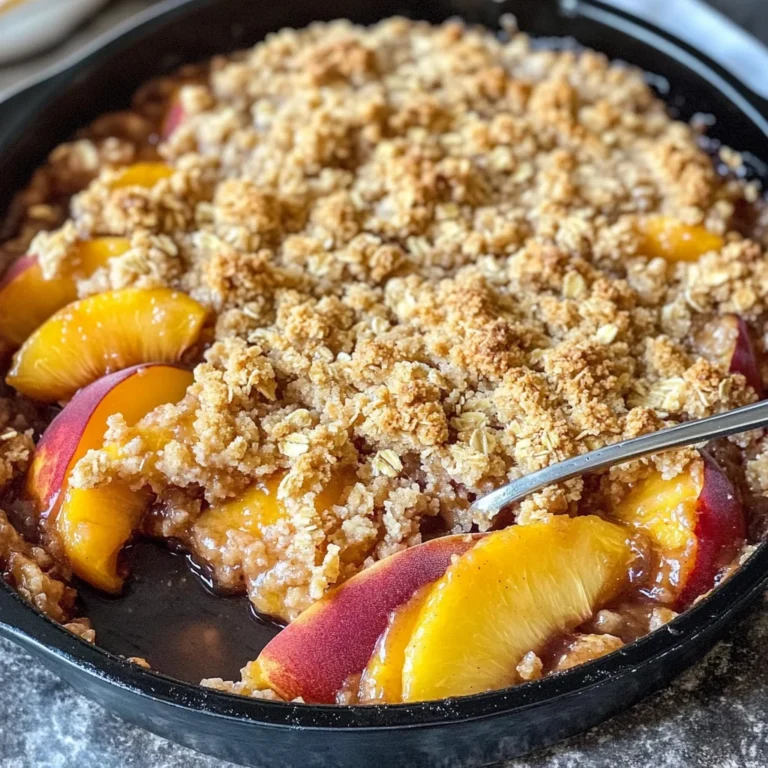 Easy Peach Crisp Recipe (Crispy & Juicy)