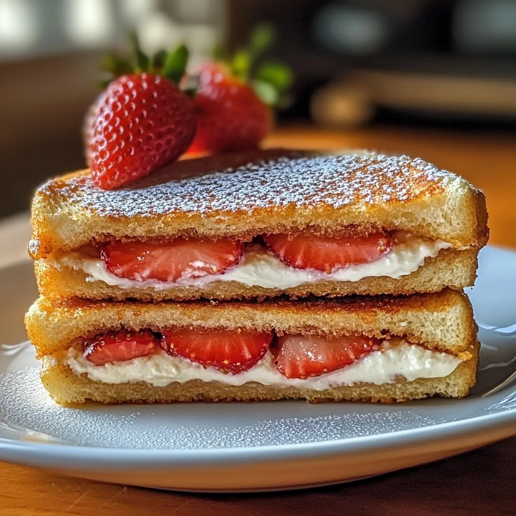 Fried Strawberry Cheesecake Sandwiches