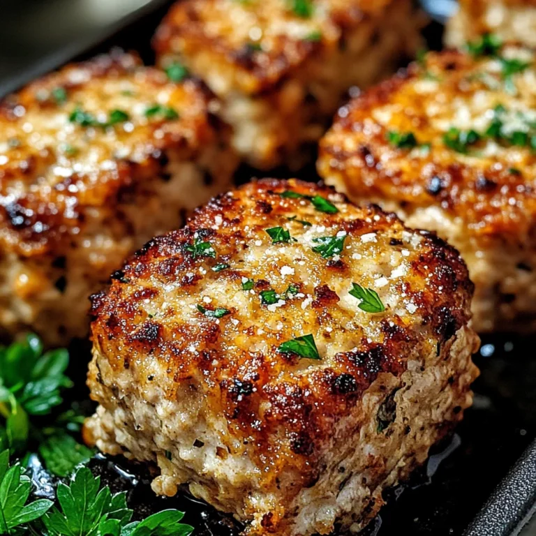 Garlic Parmesan Chicken Meatloaves