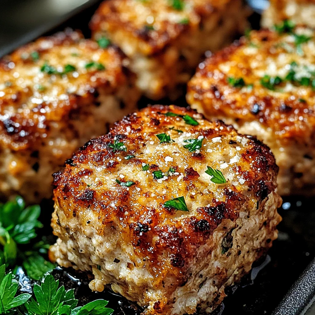 Garlic Parmesan Chicken Meatloaves