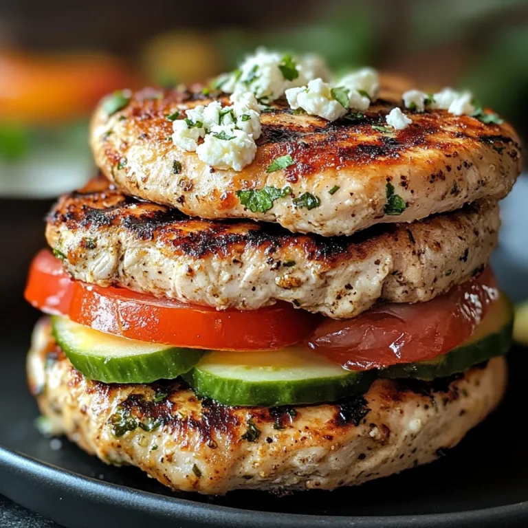 Greek Chicken Burgers