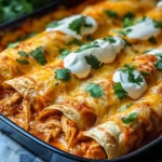 High Protein Creamy Chilli Chicken Enchiladas