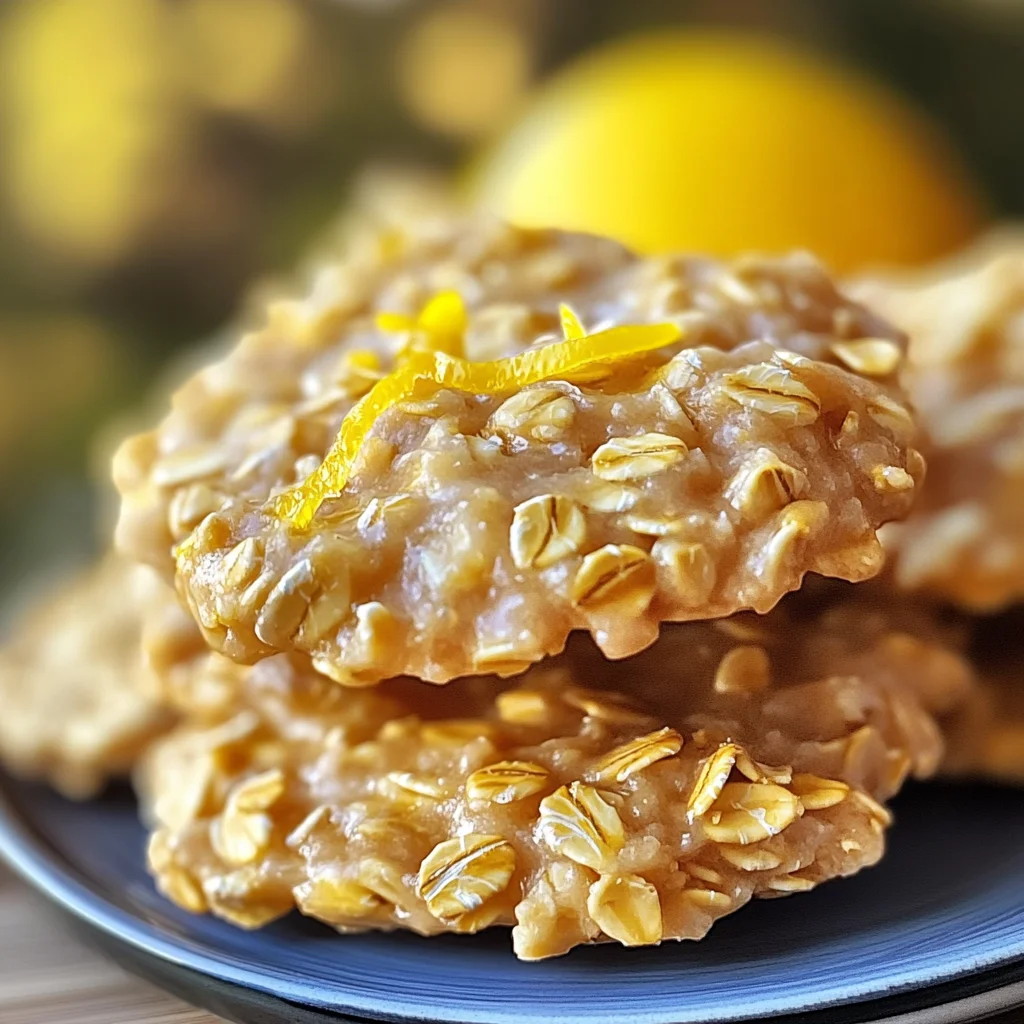 Lemon Oatmeal No-Bake Cookies