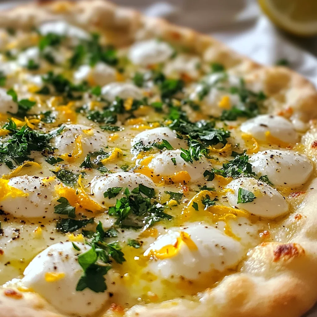 Lemon Pizza with Fresh Herbs