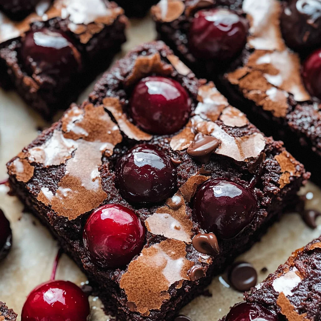 Roasted Chocolate Cherry Brownies