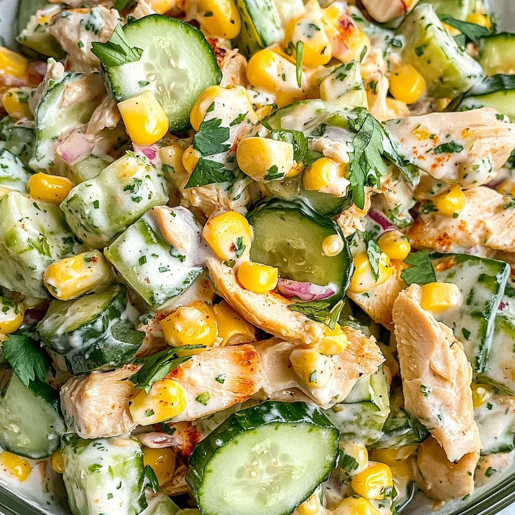Street Corn Creamy Cucumber Salad