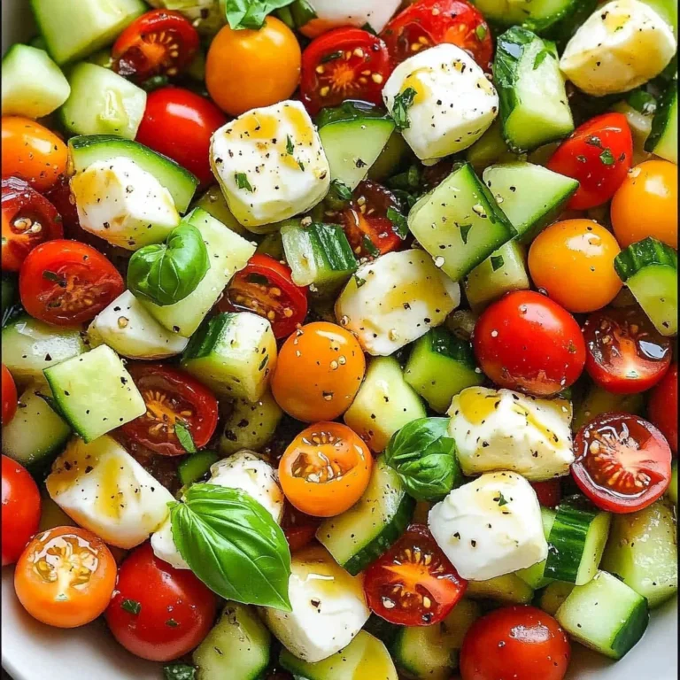 Tomato Cucumber Mozzarella Salad