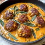 Turkey Meatballs in Pumpkin Sage Sauce