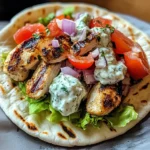 Chicken Pita Gyros with Tzatziki