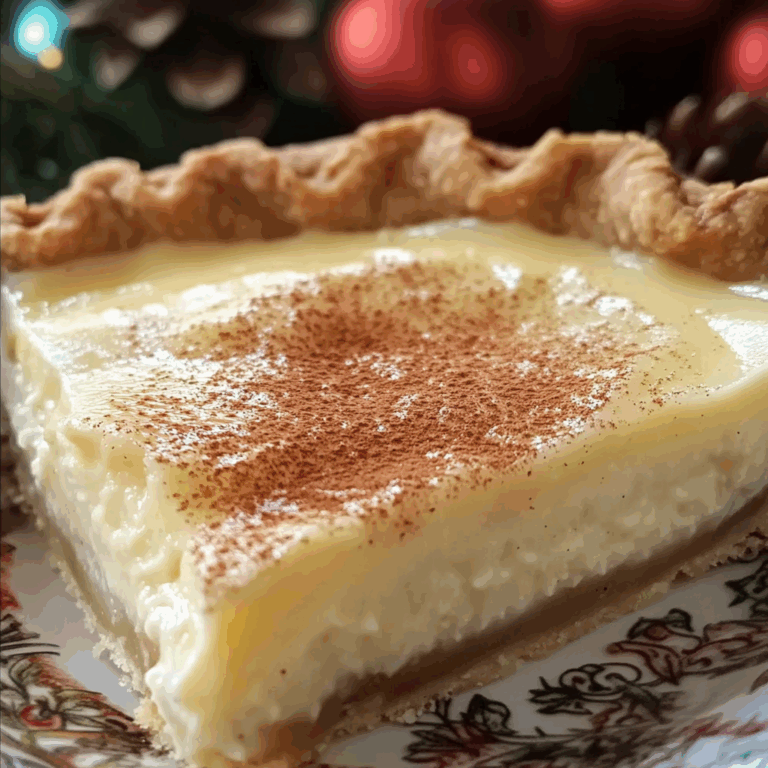 Christmas Eve Cinnamon-Vanilla Creamy Custard Pie Recipe – Festive & Delicious