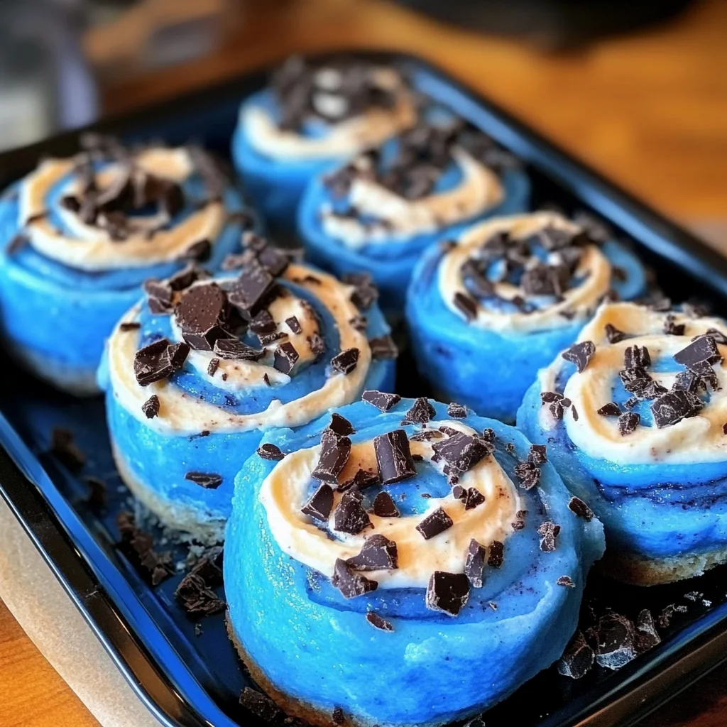 Cookie Monster Cinnamon Rolls Recipe
