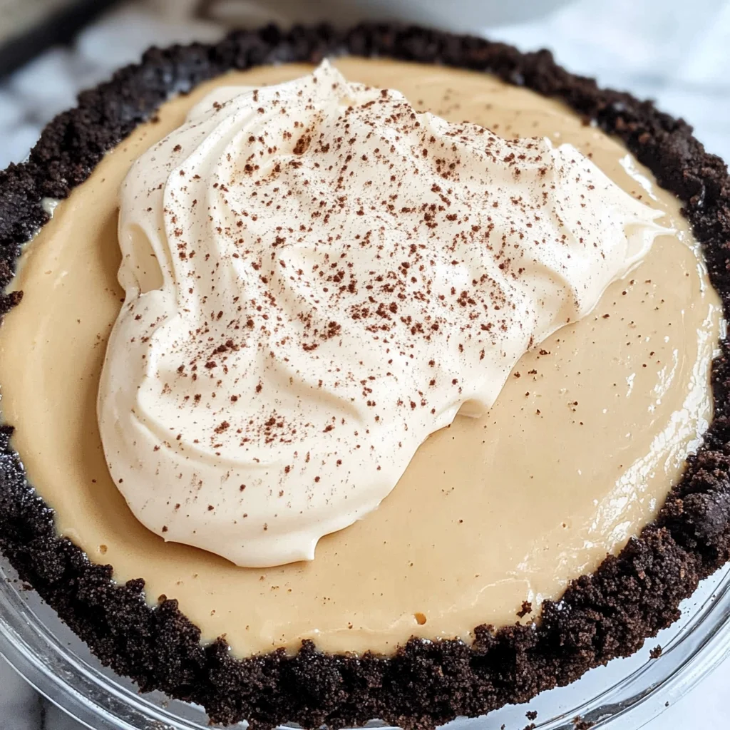 Creamy Coffee Pie Recipe (No Bake, 6 Ingredients)