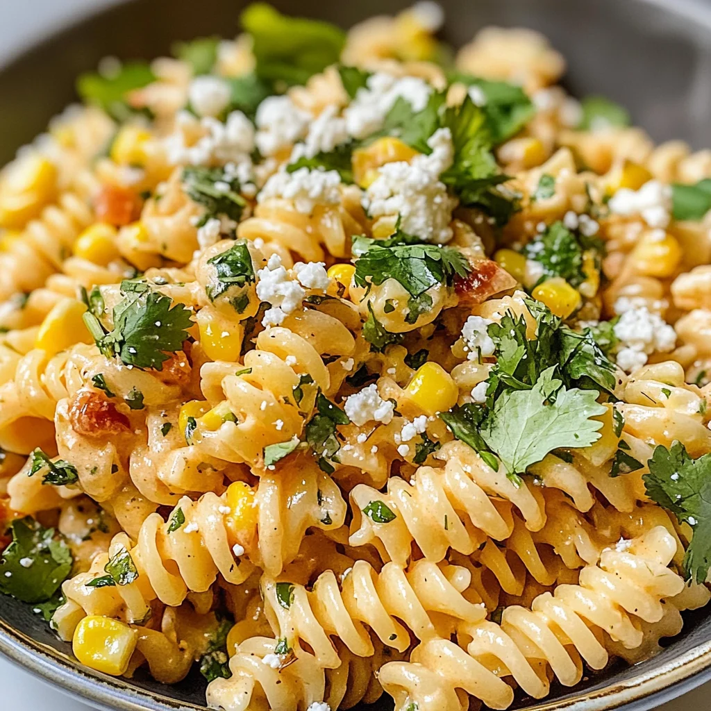Easy Mexican Street Corn Pasta Salad
