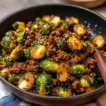 Ground Beef and Brussels Sprouts