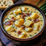 Hearty Cheddar Garlic Herb Potato Soup Recipe