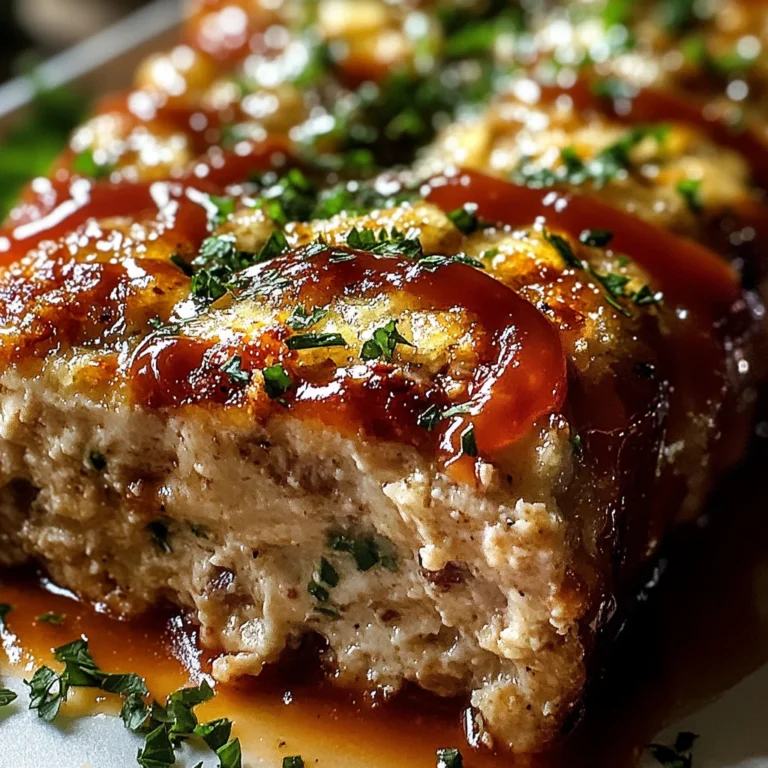 Melt-in-Your-Mouth Garlic Parmesan Chicken Meatloaf