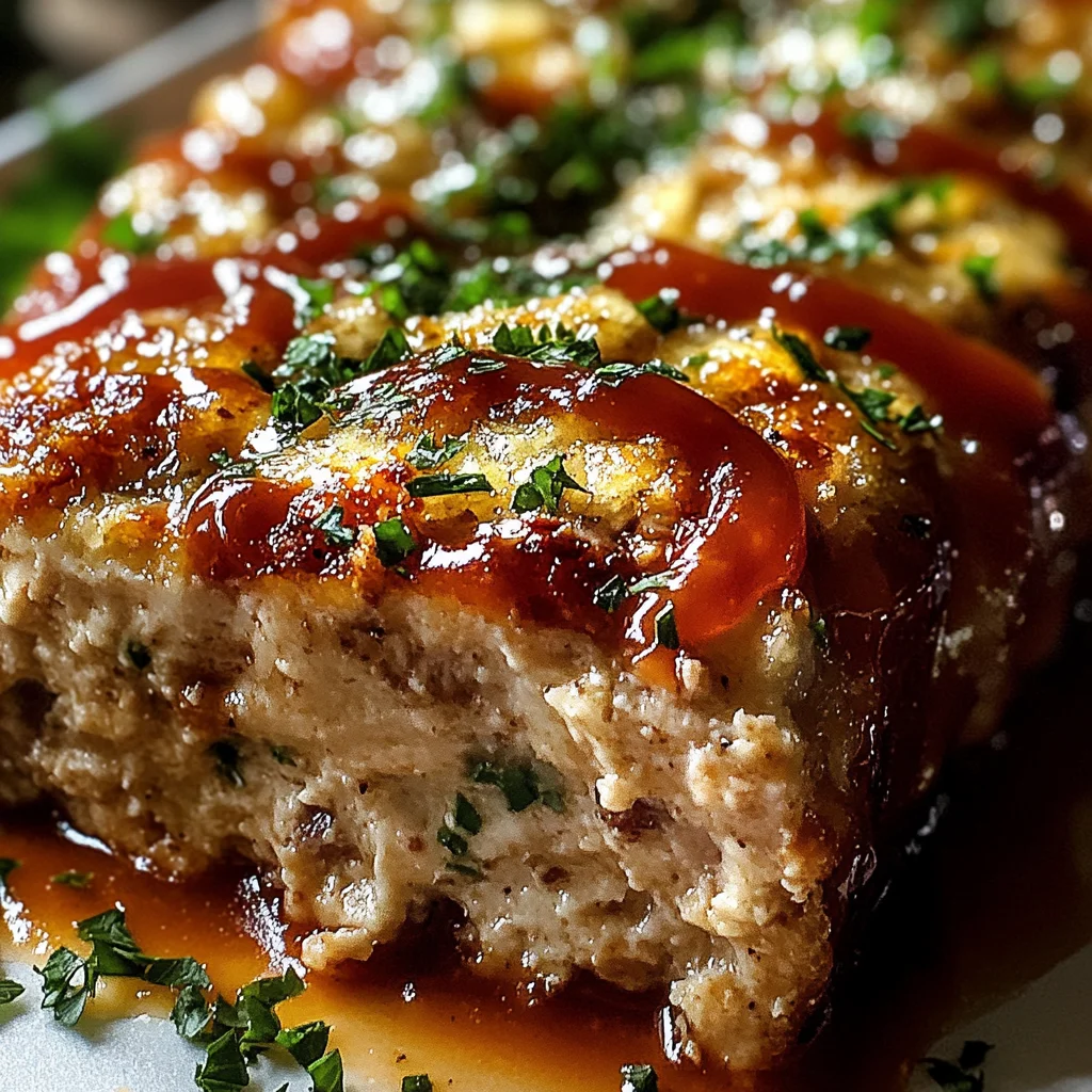 Melt-in-Your-Mouth Garlic Parmesan Chicken Meatloaf
