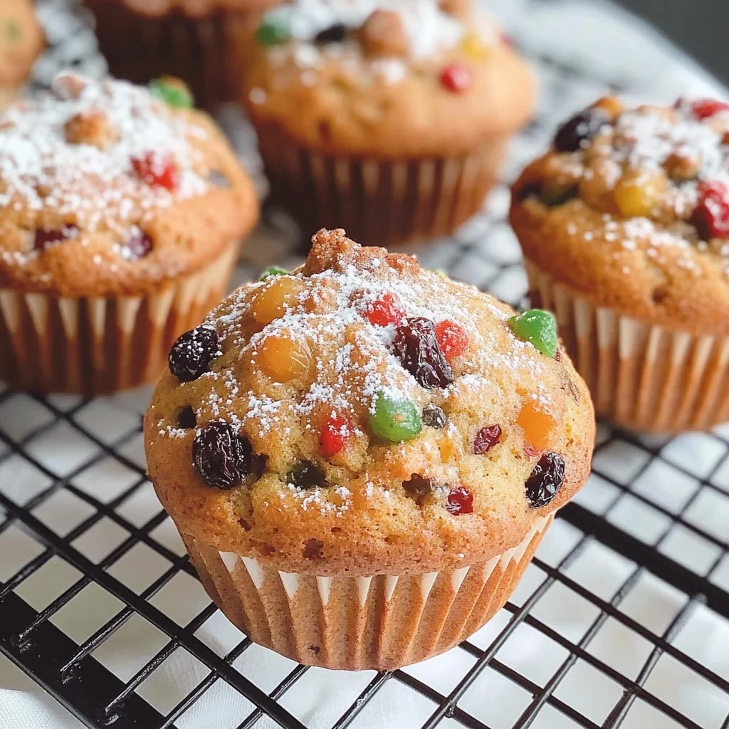 Moist Christmas Stollen Muffins