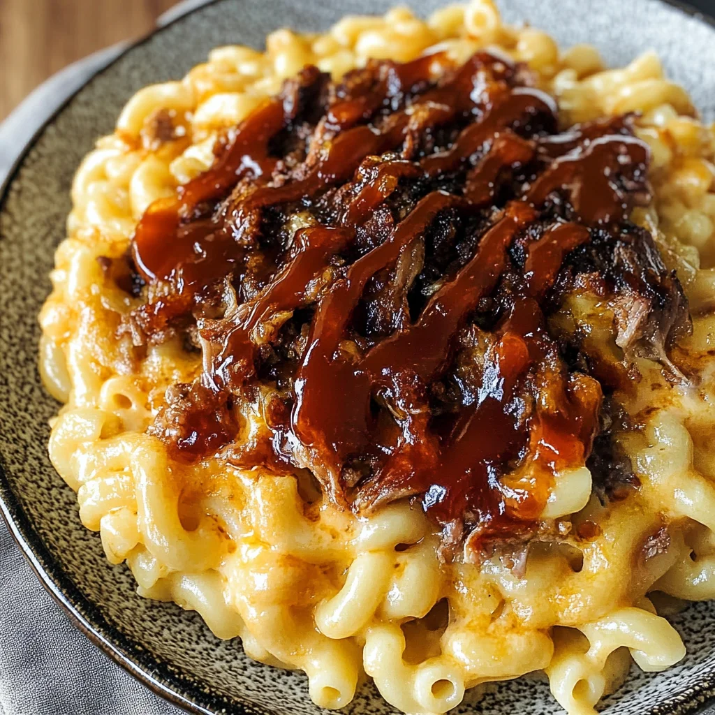 Pulled beef Mac and Cheese