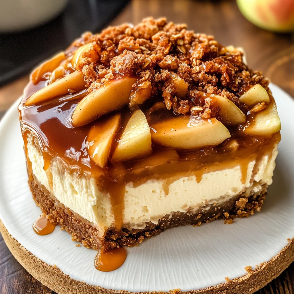 Salted Caramel Apple Pie Cheesecake