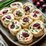 Savory Christmas Cranberry Roll Ups