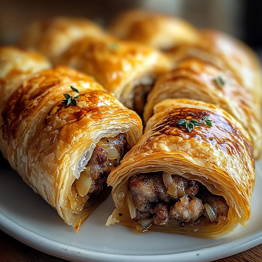 Savory French Onion Sausage Rolls