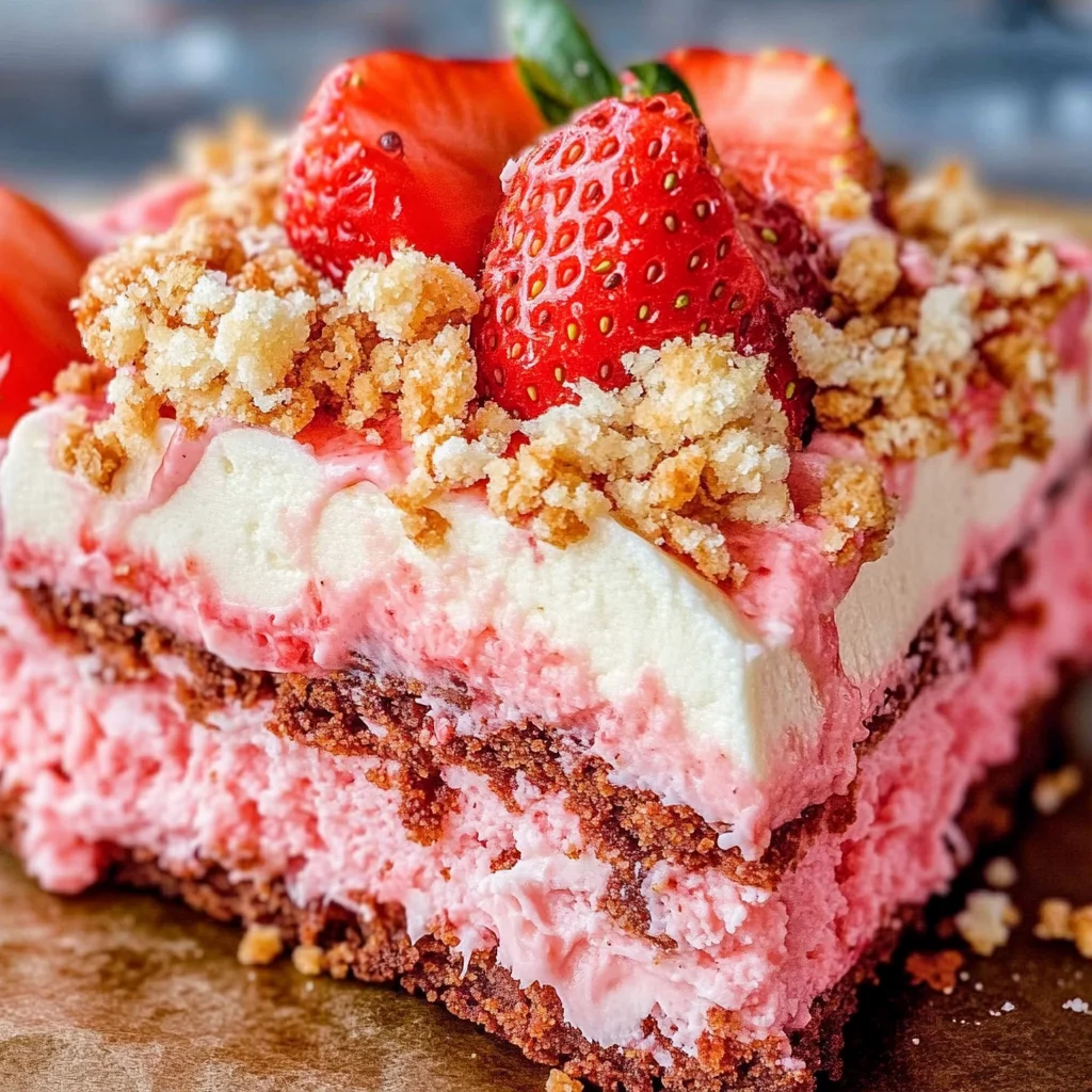 Strawberry Crunch Brownies