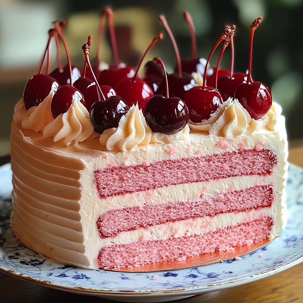 Vintage Maraschino Cherry Cake