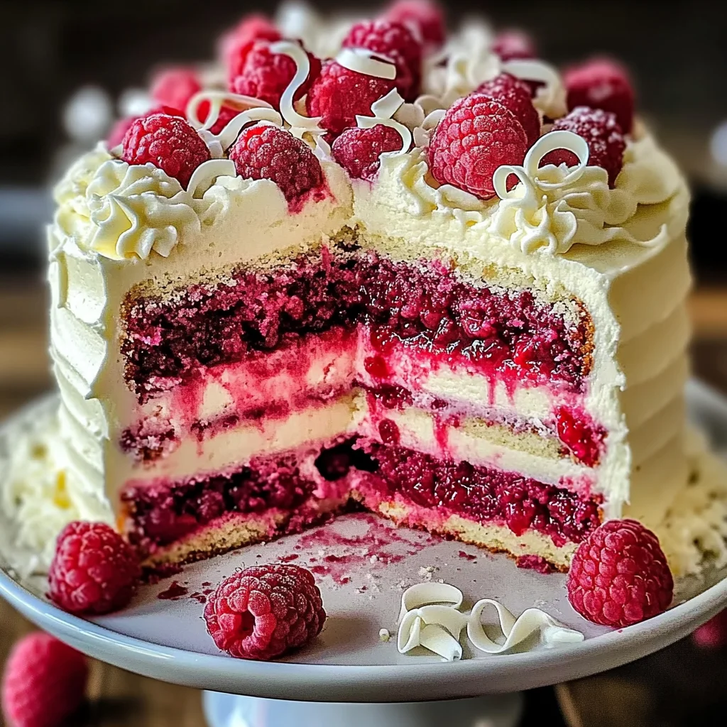 White Chocolate Raspberry Dream Cake : A Heavenly Dessert
