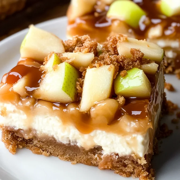 Caramel Apple Cheesecake Bars
