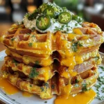 Cheddar Jalapeño Cornbread Waffles