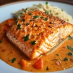 Creamy Roasted Red Pepper Salmon Recipe - Delicious & Easy