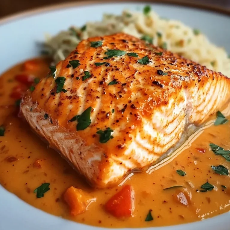 Creamy Roasted Red Pepper Salmon Recipe - Delicious & Easy