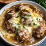 Crock Pot French Onion Meatballs