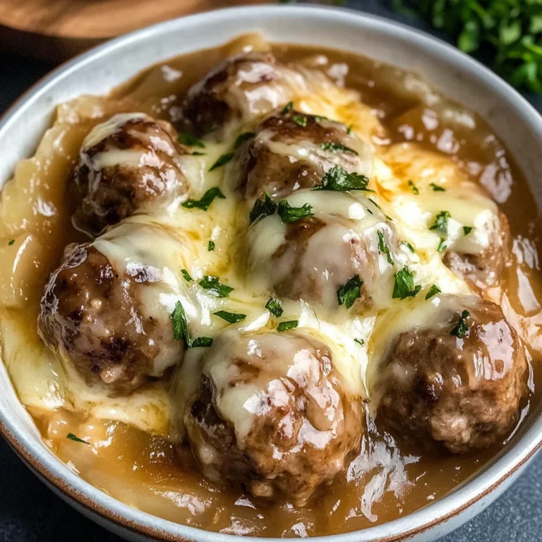 Crock Pot French Onion Meatballs