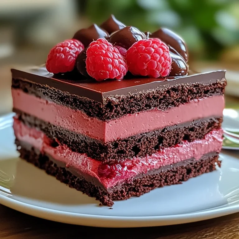 Heavenly Raspberry Chocolate Mousse Cake