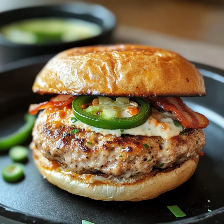 Jalapeño Popper Turkey Burgers