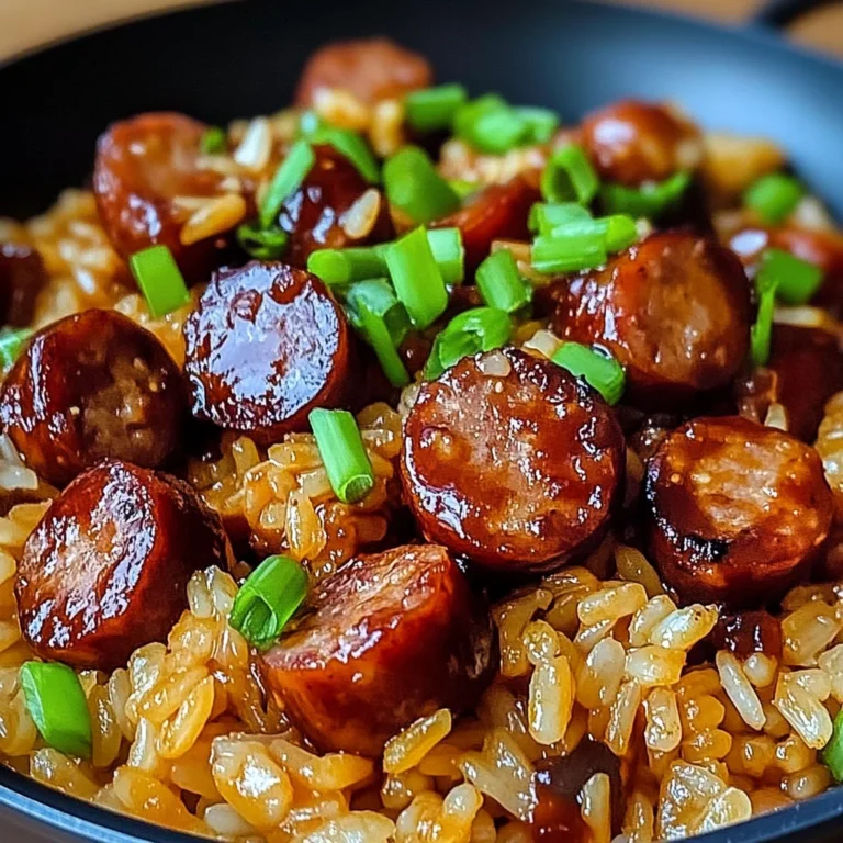 One-Pan Sweet and Tangy BBQ Sausage Rice