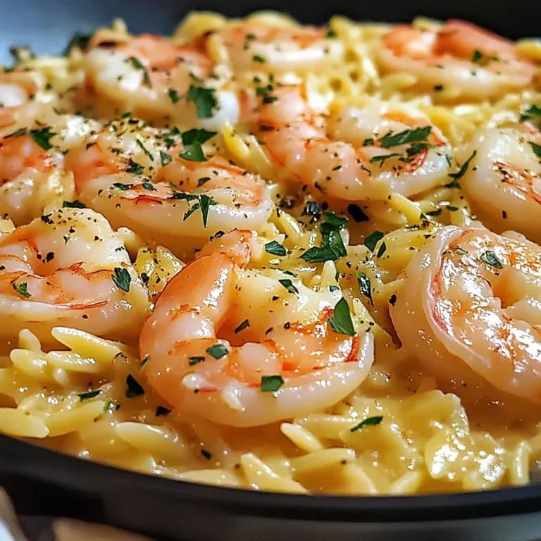 One Pan Parmesan Orzo with Shrimp
