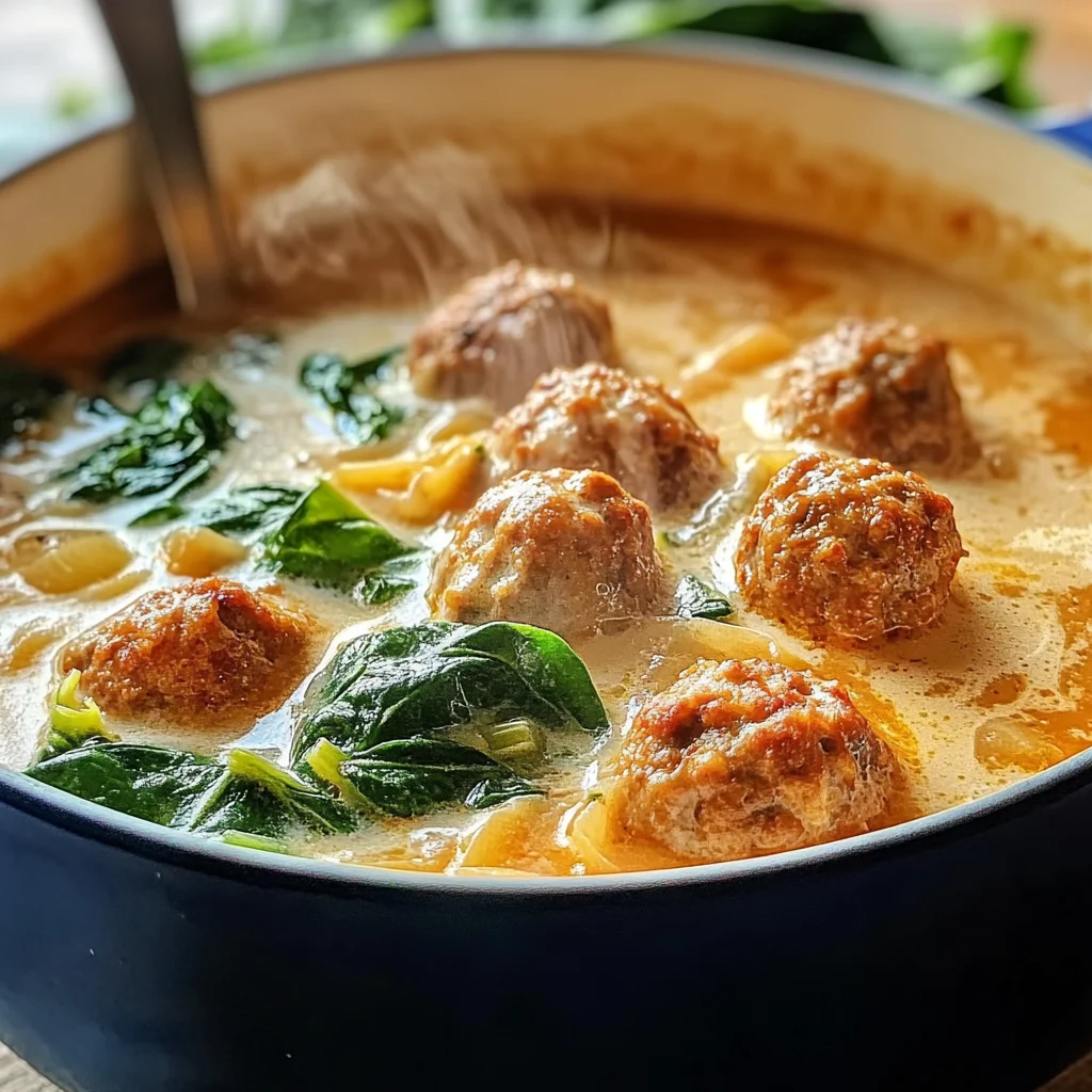 Savor the Comfort: Creamy Italian Meatball Soup to Warm Your Soul
