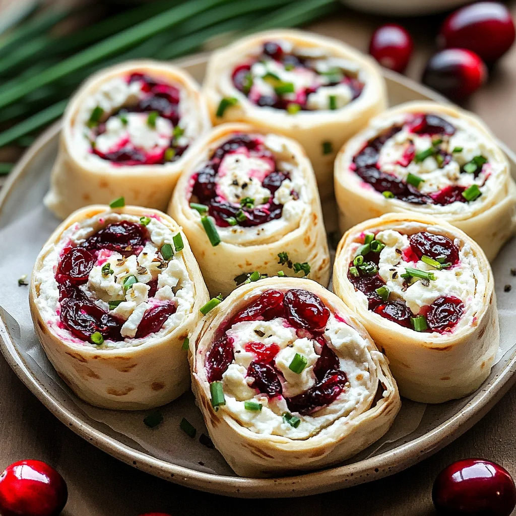 Savory Christmas Cranberry Roll Ups