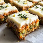Spiced Ginger Carrot and Zucchini Bars with Lemon Cream Cheese Frosting