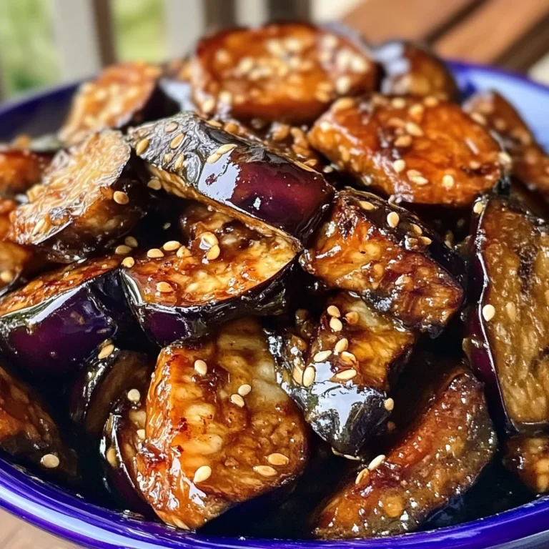 Sticky Garlic Eggplant