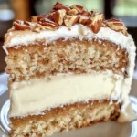 White German Chocolate Cake with Cheesecake Center