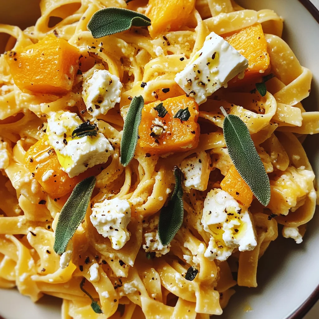 Baked Feta and Butternut Squash Pasta with Sage and Garlic