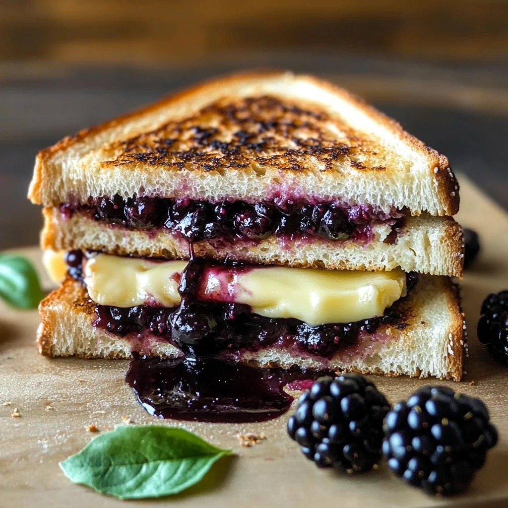 Balsamic Blackberry Brie Grilled Cheese